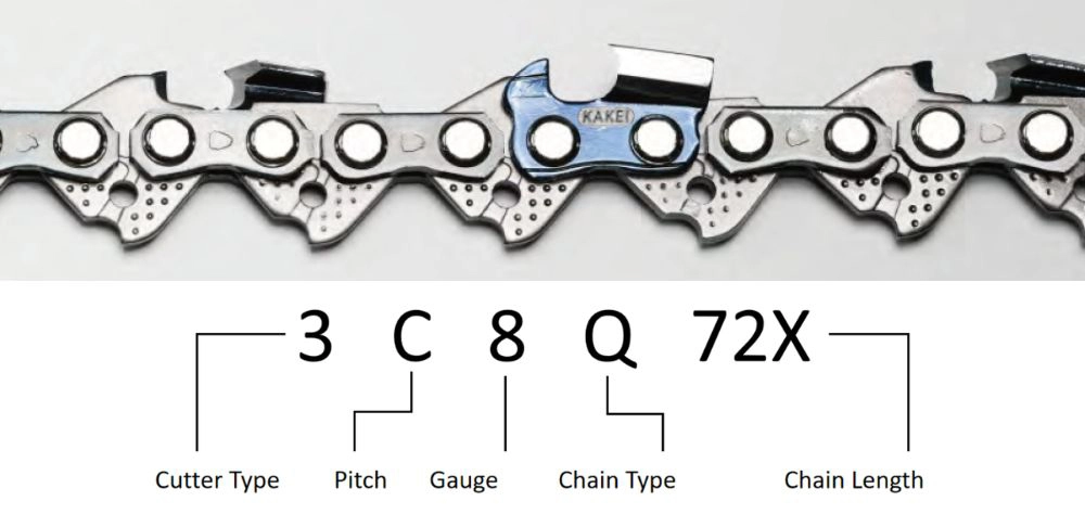 14 Pitch, .043 Gauge Semi Chisel Chainsaw Chain